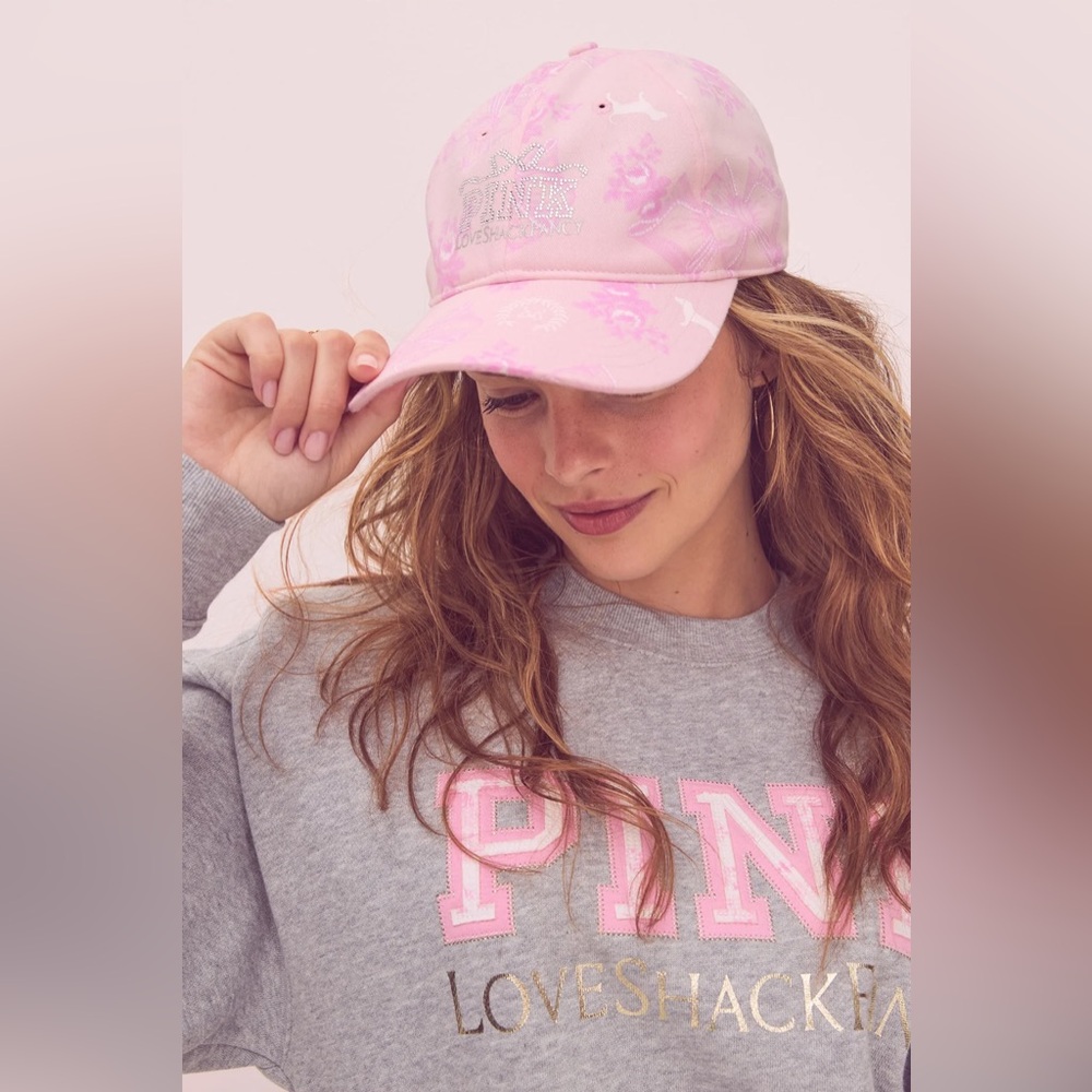 🎀💗NWT~PINK x LoveShackFancy Beaux Icons Baseball Hat